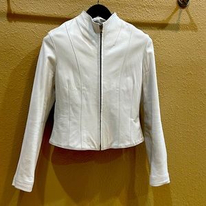 White leather jacket